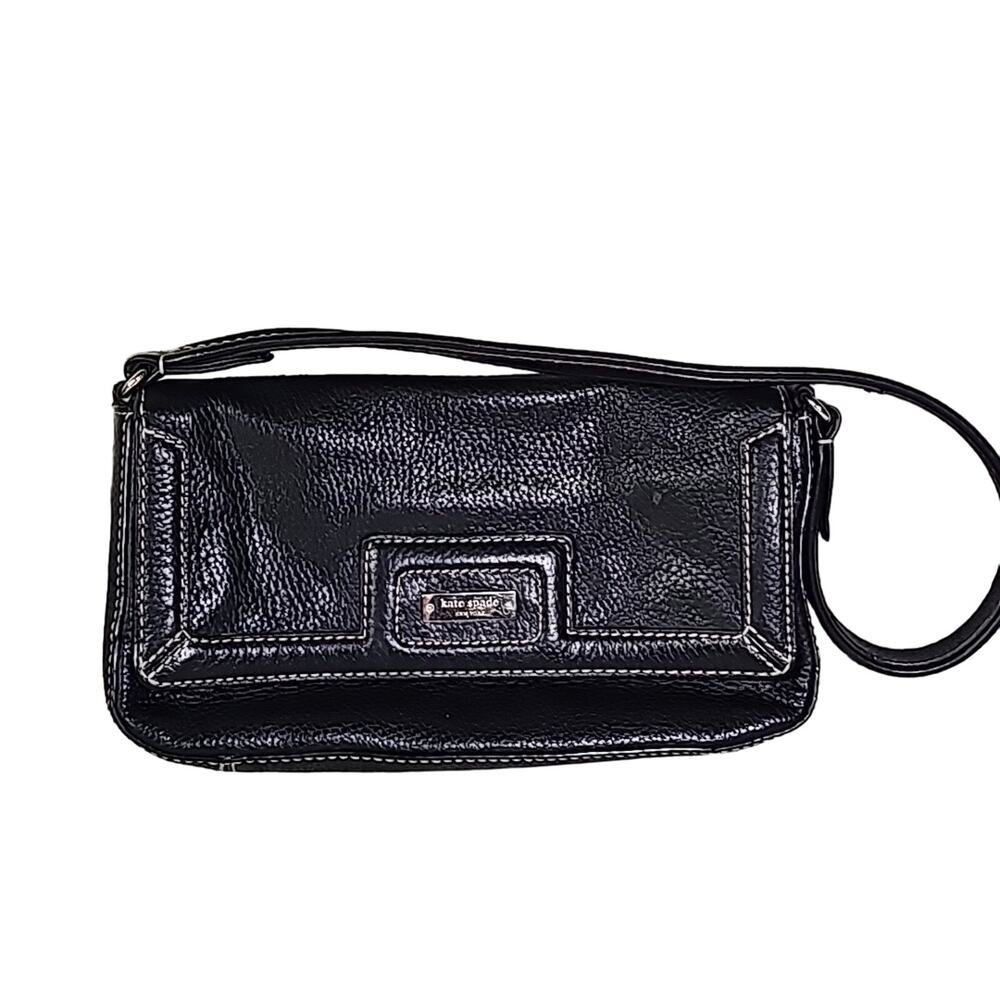 Kate Spade Black Pebble Leather Shoulder Bag